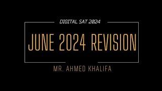 DIGITAL SAT - JUNE 2024 REVISION