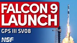  SpaceX Falcon 9 Launches GPS III SV08