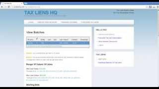 Tax Liens HQ - Settings & Search Options Tour