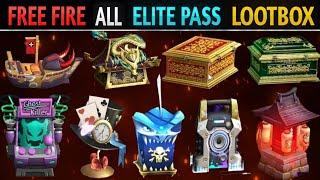 FREE FIRE ALL ELITE PASS LOOTBOX || FREE FIRE ALL LOOOT BOX || FREE FIRE SEASON 1 TO 43 ALL LOOTBOX