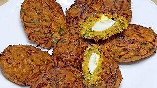 ONION EGG PAKODA RECIPE FOR IFTAR | EGG ONION CHOP | (TASTY MEALS9 )