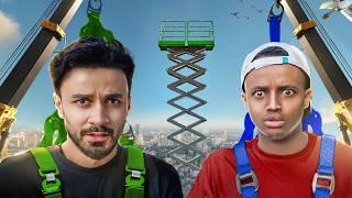 LAST PERSON OFF THE CRANE WINS !! FT. ABO FLAH