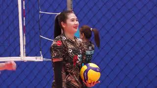 สาวไทย ลงซ้อมทีม เตรียมแข่งขัน วอลเลย์บอล ซี.วีลีก 2024