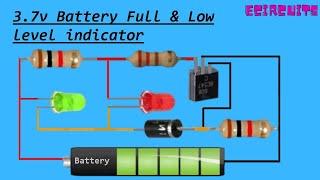 3 7v Lithium Battery  Full and Low Level Indicator