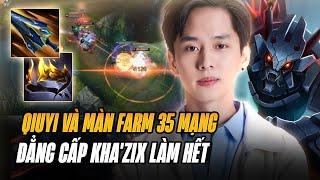 ĐỒNG ĐỘI CHƠI GAME CỰC CHILL KHI CHỨNG KIẾN KHA'ZIX CỦA QIUYI LÀM HẾT VỚI MÀN FARM 35 MẠNG MÃN NHÃN