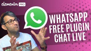 WP Chat App -  WhatsApp Free Plugin for Multiple Chat - Elementor Wordpress Tutorial