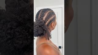 Quick and easy protective hairstyle tutorial feat. cornrows into a fun  #4chair #naturalhair