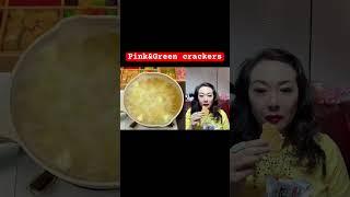 Jenny likes China street food: Pink& Green chips  firecrackers! Jenny eating show Mukbang!snacks!