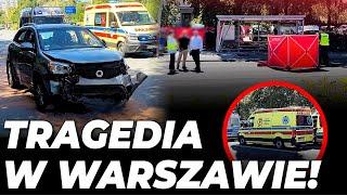 KIEROWCA WJECHAŁ W PRZYSTANEK AUTOBUSOWY W WARSZAWIE!