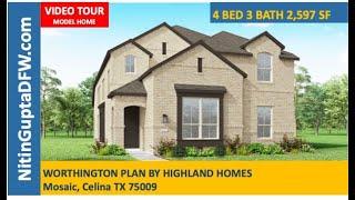 Worthington Plan By Highland Homes in Mosaic In Celina, TX