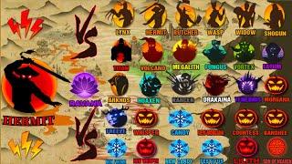 Shadow Fight 2 HERMIT VS ALL BOSSES