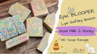 Recipe - Making Soap with Goat Milk & Honey + Blooper Reel  #blooper | Ellen Ruth Soap