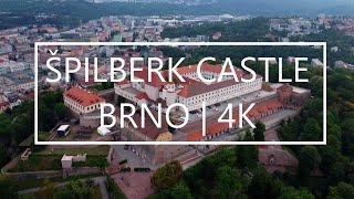 Spilberk castle (Hrad Špilberk) and a view of Brno, Moravia, Czech Republic - 4K DJI mini 2 Drone