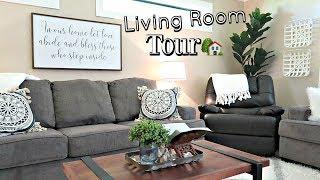 LIVING ROOM TOUR! | Hannah's Happy Home