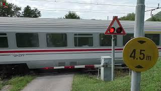 Železniški prehod Loka (SLO) - 5.8.2024 / Železniční přejezd / Slovenian railroad crossing