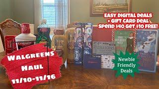 WALGREENS HAUL 11/10-11/16 | NEWBIE FRIENDLY DEALS + GIFT CARD DEAL!