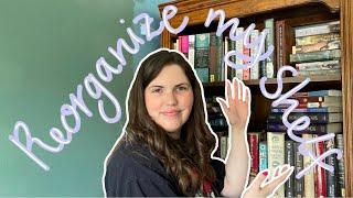 organize my bookshelf with me | unhauling so many books!