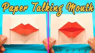 How to make paper mouth /origami paper talking  mouth /easy organic work
