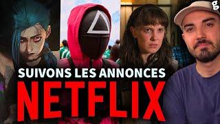 NETFLIX : Suivons les ANNONCES (Stranger Things, Squid Game, Arcane, etc) ! #GeekedWeek 2024