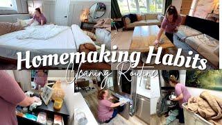 Daily Cleaning Routine and Habits for Homemaking / Clean With Me