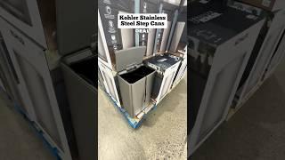 ️ Keep your kitchen sleek and tidy with this KOHLER 47L Stainless Steel Step Can!