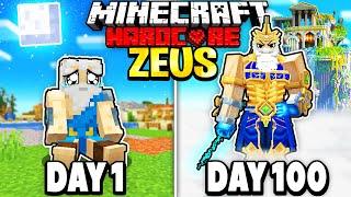 I Survived 100 Days as ZEUS in Minecraft.. Here's What Happened..