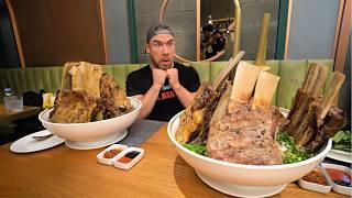 NOBODY HAS FINISHED HALF OF THIS SCARY 5KG BEEF NOODLE SOUP CHALLENGE | Joel Hansen