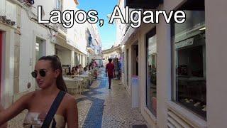 Lagos, Algarve, Portugal | Beach Walking Tour & Downtown 