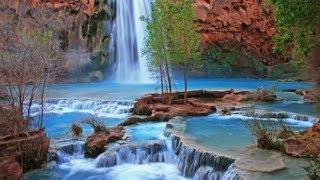 "Havasupai Indian Waterfall Relaxation" Nature Relaxation Video Classic