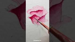 How to paint rose/watercolour rose painting for beginners/#Youtubeshorts #shorts