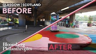 Glasgow Tackles Climate Change with Asphalt Art