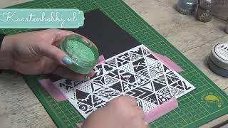 NUVO Embellishment mousse product testing unboxing grunge stencil mask studiolight Pro Silk Paper