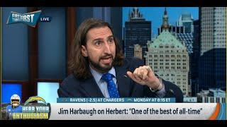 FIRST THINGS FIRST | Nick Wright RIPS Justin Herbert, He Is NOT One Of The TOP QBs In The NFL