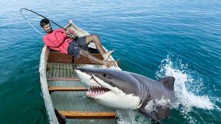 Shark Attack on Fishing Boat 12 | A great White Shark Attack Short Movie