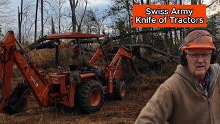 Duty Calls Kubota L35, Stihl MS391, New Holland LX665 Clearing A Massive Ash Tree