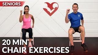 20 Min Chair Exercises for Seniors Workout at Home - Seated Exercise for Weight Loss - Sitting Down