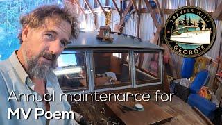 Annual maintenance for MV Poem - #433 - Travels With Geordie