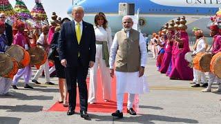 Namaste Trump Live - US President Donald Trump Arrives in Indi