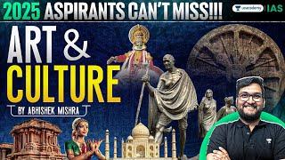 Complete Art & Culture Annual Current Affairs in One SHOT | UPSC Prelims 2025 | Abhishek Mishra