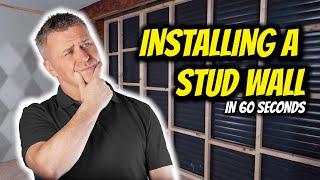 Building A Stud Wall in 60 Seconds! | 60 Second DIY Tips