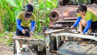 Restores A Severely Damaged Old Car Into A Truck - Repair Restores Car Like New - Unbelievable