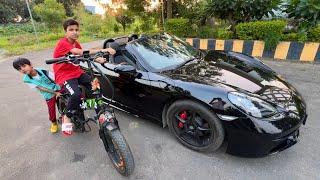 Super Car Vs Electric Cycle  Race