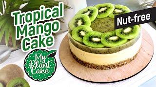 Healthy Nut-free Mango Kiwi Cake | Vegan, gluten-free, soy-free, refined sugar-free