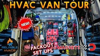 NEW HVACR Van Tour & Organization with Milwaukee Packouts / Magnets! 2023