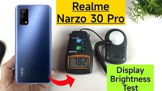 Realme Narzo 30 Pro Display Brightness Test Using Lux Meter 