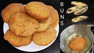 Sweet Banana Buns|Puffed & soft|Breakfast/Tea Time Recipe with Elaichi bananas|Goan/Mangalore Buns