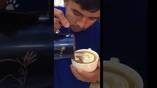 Latte art -TP364#shorts #shortsfeed #school  #coffee #coffeeart #coffeedecoration #barista