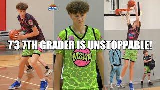 7'3 7th Grader DOMINATES At MSHTV Camp! Jeremy Gohier Highlights!