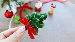 에일린리본공예DIY418 리본으로 크리스마스트리 리본핀만들기 how to make christmas ribbon hairpin cute tree handmade diy craft