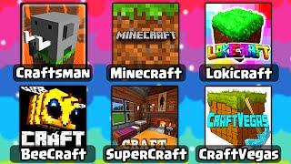 Craftsman, Lokicraft, Minecraft, CraftVegas, Beecraft, Super Crafting